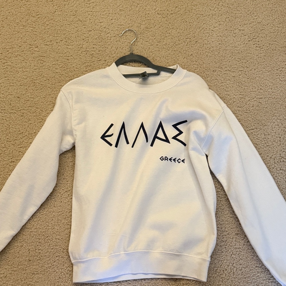 White Graphic Men's Sweater